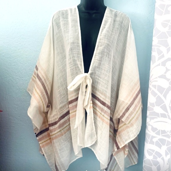 “Universal Thread” tie front kimono top w/matching racer-back rib tank set - 1sz - Picture 4 of 16